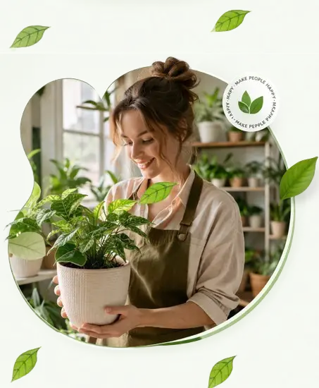 a plant holding a girl online plant store in India
